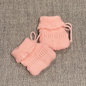 Hand knit baby booties